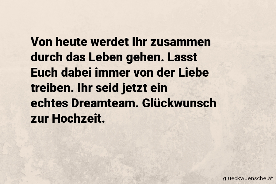 Für glückwünsche sprüche hochzeitskarten Hochzeitsglückwünsche